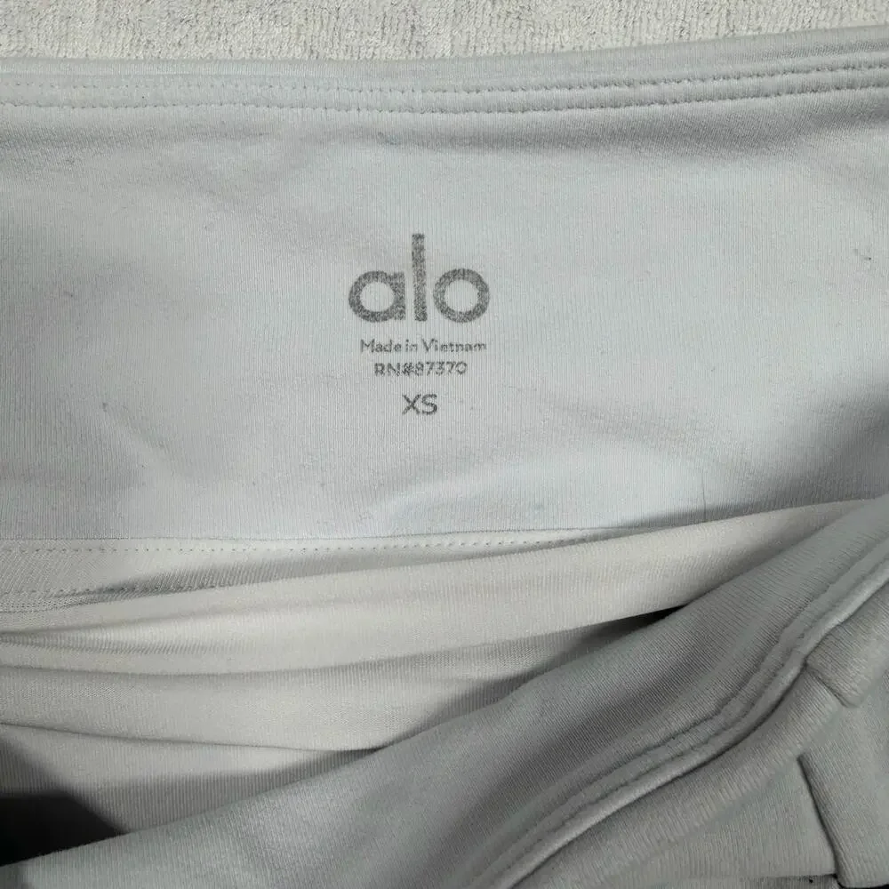 Alo Yoga Tennis Skirt White Pleated Built-In Shorts Size XS